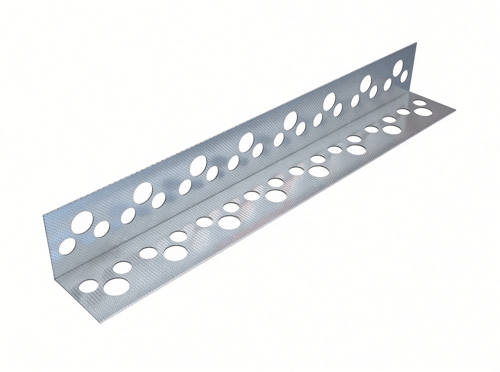Esquinero — perfil galvanizado en L con perforaciones