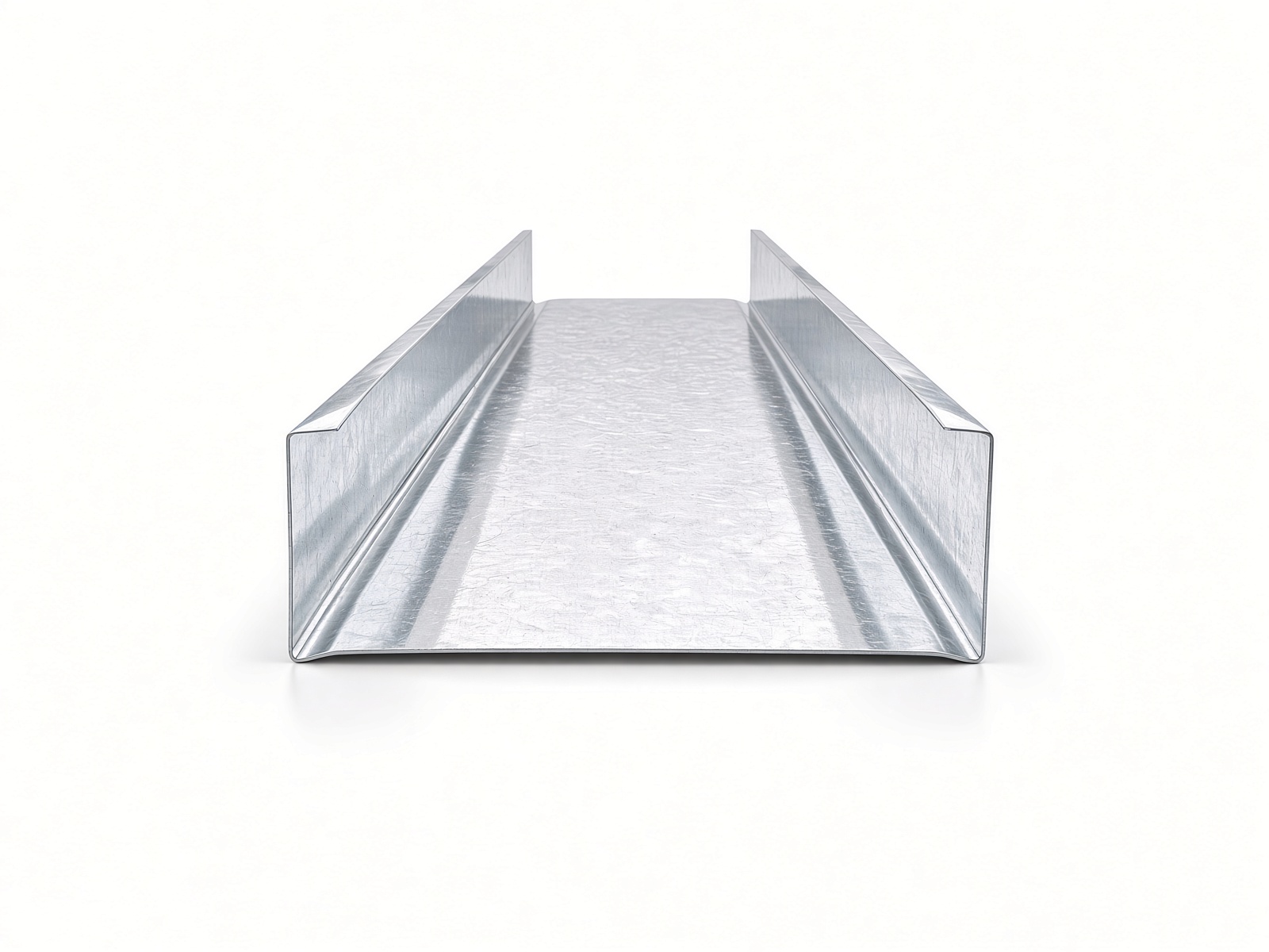 Paral 3 5/8" — vista frontal del perfil galvanizado