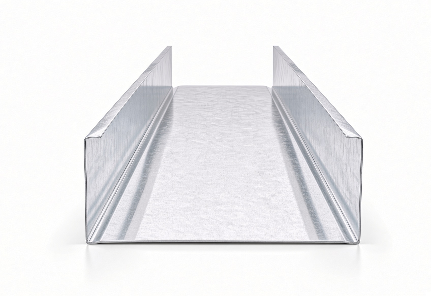 Paral 2 1/2" — vista frontal del perfil galvanizado